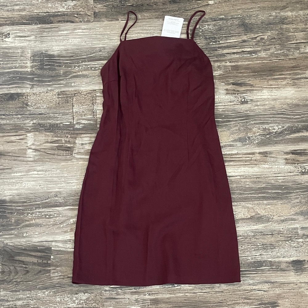 & Other Stories Burgundy Mini Dress